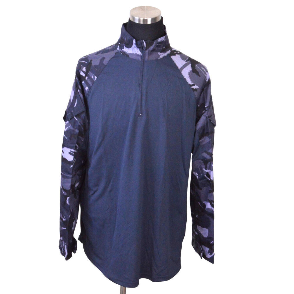 NEW British Army OPFOR Under Armour Shirt UBACS 180/110 L Blue Camo Night Rare